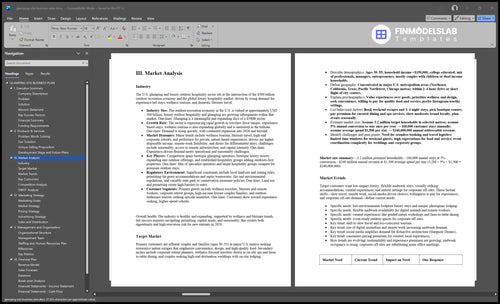 glamping site business plan marketing analysis financialmodelslab