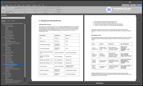 grain handling business plan management financialmodelslab