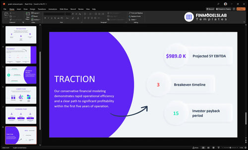 greek restaurant tracrtion slide financialmodelslab