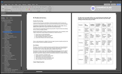greenhouse business plan product financialmodelslab