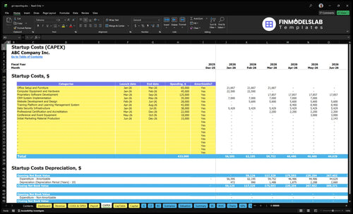gri reporting financial model capex financialmodelslab