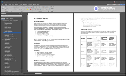 grocery delivery business plan product financialmodelslab