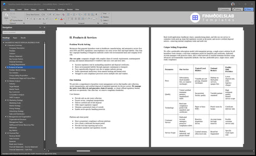hazardous waste disposal business plan product financialmodelslab