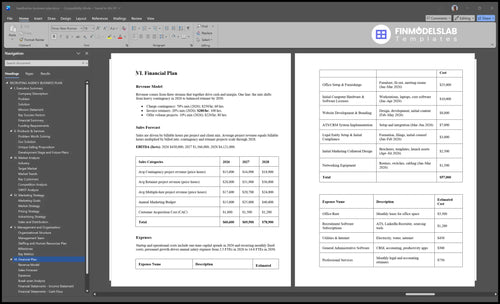 headhunter business plan financial plan financialmodelslab