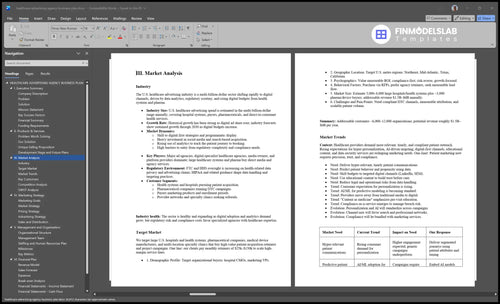 healthcare advertising agency business plan marketing analysis financialmodelslab