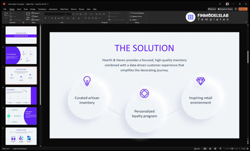 home decor store solution slide financialmodelslab