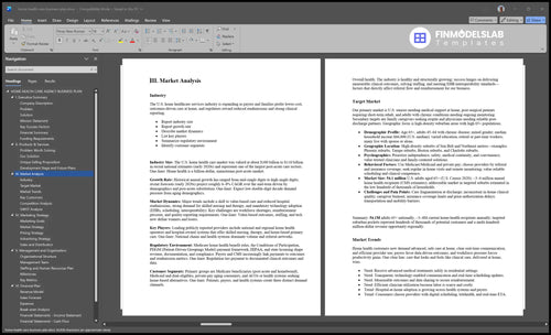 home health care business plan marketing analysis financialmodelslab