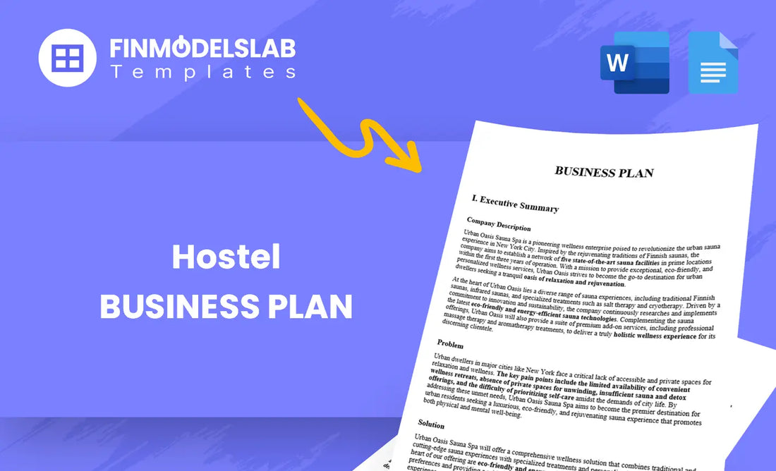 Hostel Business Plan Head Image Financial Models Lab