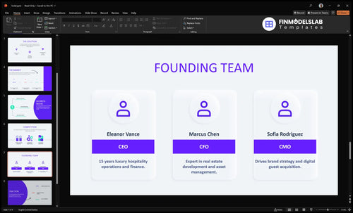 hotel team slide financialmodelslab