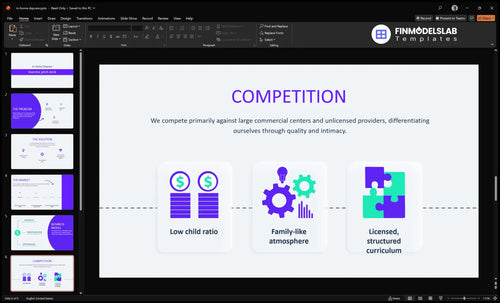 in home daycare competition slide financialmodelslab