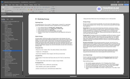 independent contractor business plan marketing plan financialmodelslab