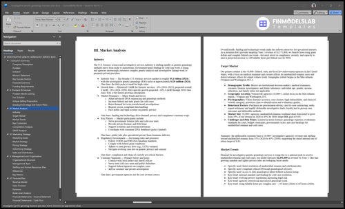 investigative genetic genealogy business plan marketing analysis financialmodelslab