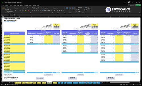 invoice factoring service financial model captable financialmodelslab