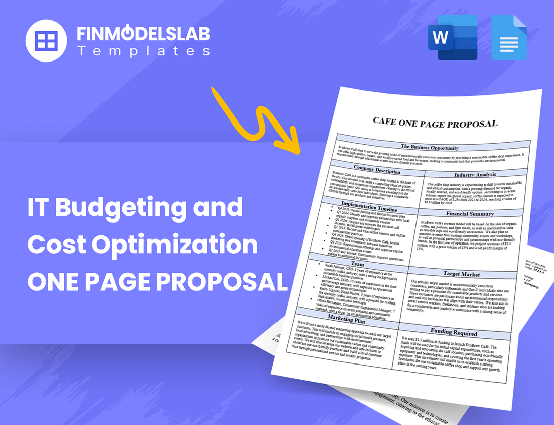 IT Budgeting and Cost Optimization Business Proposal