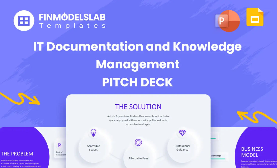 IT Documentation and Knowledge Management Investment Pitch Deck - investor pitch built to secure funding and align stakeholders, with investor-ready structure, visual storytelling, concise 8-slide format; solves unclear investor expectations and tight deadlines.