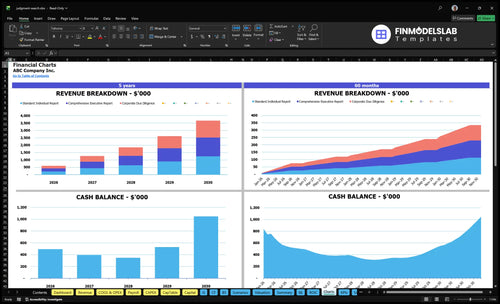 judgment search financial model charts financialmodelslab