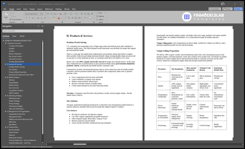 kombucha production business plan product financialmodelslab