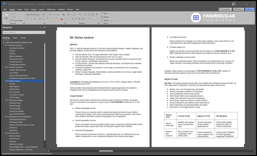 land development business plan marketing analysis financialmodelslab