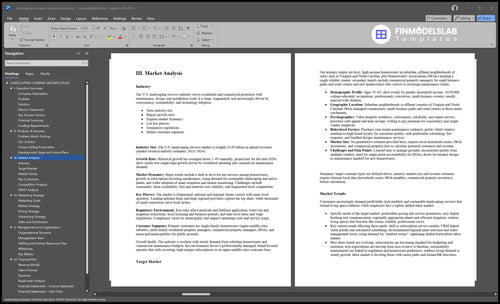 landscaping company business plan marketing analysis financialmodelslab