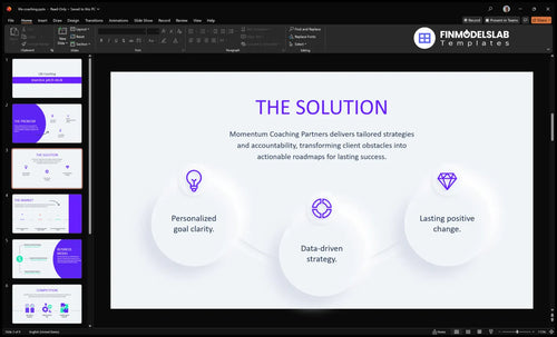 life coaching solution slide financialmodelslab