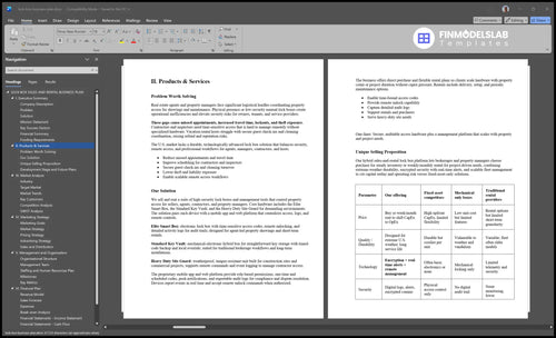 lock box business plan product financialmodelslab