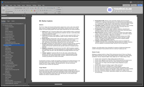 low voltage wiring business plan marketing analysis financialmodelslab