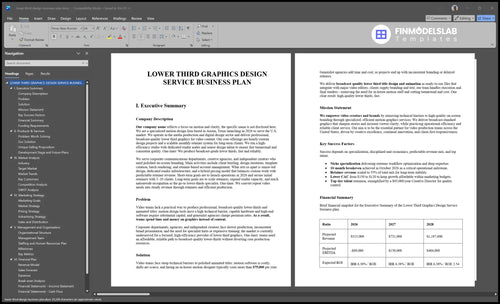 lower third design business plan executive summary financialmodelslab