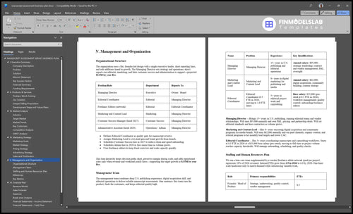 manuscript assessment business plan management financialmodelslab