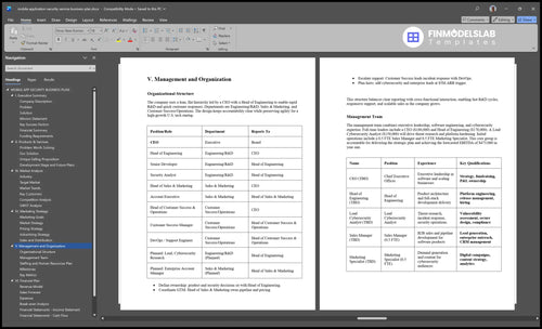 mobile application security service business plan management financialmodelslab