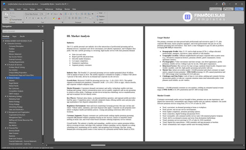mobile barber shop van business plan marketing analysis financialmodelslab
