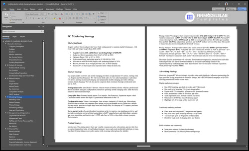 mobile electric vehicle charging business plan marketing plan financialmodelslab