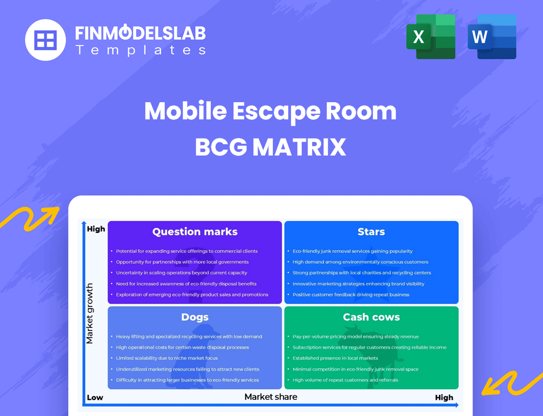 Mobile Escape Room BCG Matrix