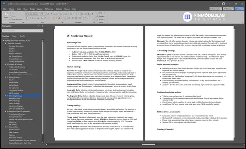 mobile mechanic service business plan marketing plan financialmodelslab