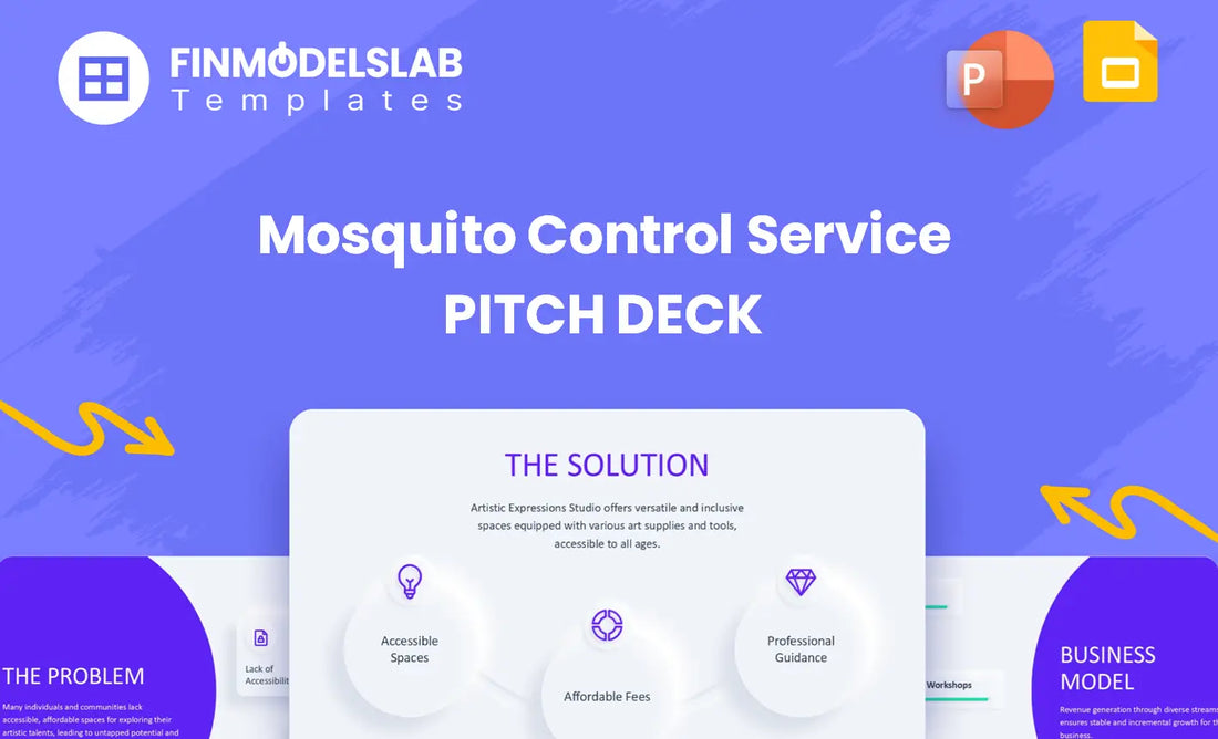 Mosquito Control Service Investment Pitch Deck - investor pitch to secure funding and partnerships, with investor-ready structure, problem-solution framework and fundraising ask; eases tight deadlines and unclear expectations