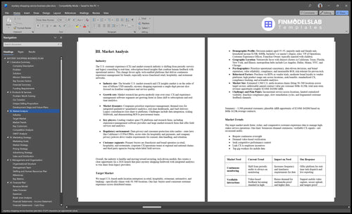 mystery shopping service business plan marketing analysis financialmodelslab