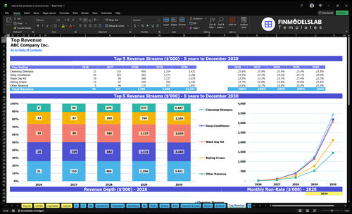 natural hair products e commerce financial model top revenue financialmodelslab