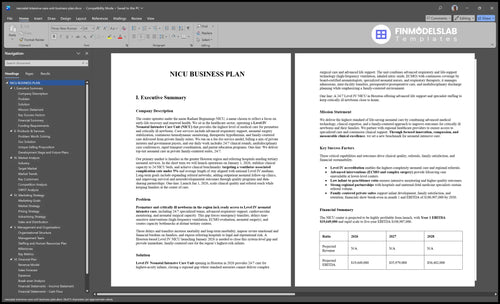 neonatal intensive care unit business plan executive summary financialmodelslab