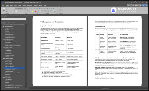 neuromuscular training business plan management financialmodelslab
