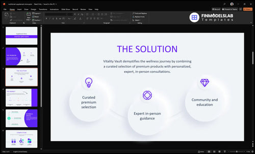 nutritional supplement store solution slide financialmodelslab