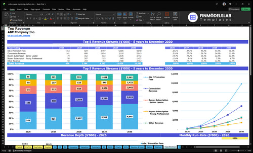 online career mentoring platform financial model top revenue financialmodelslab