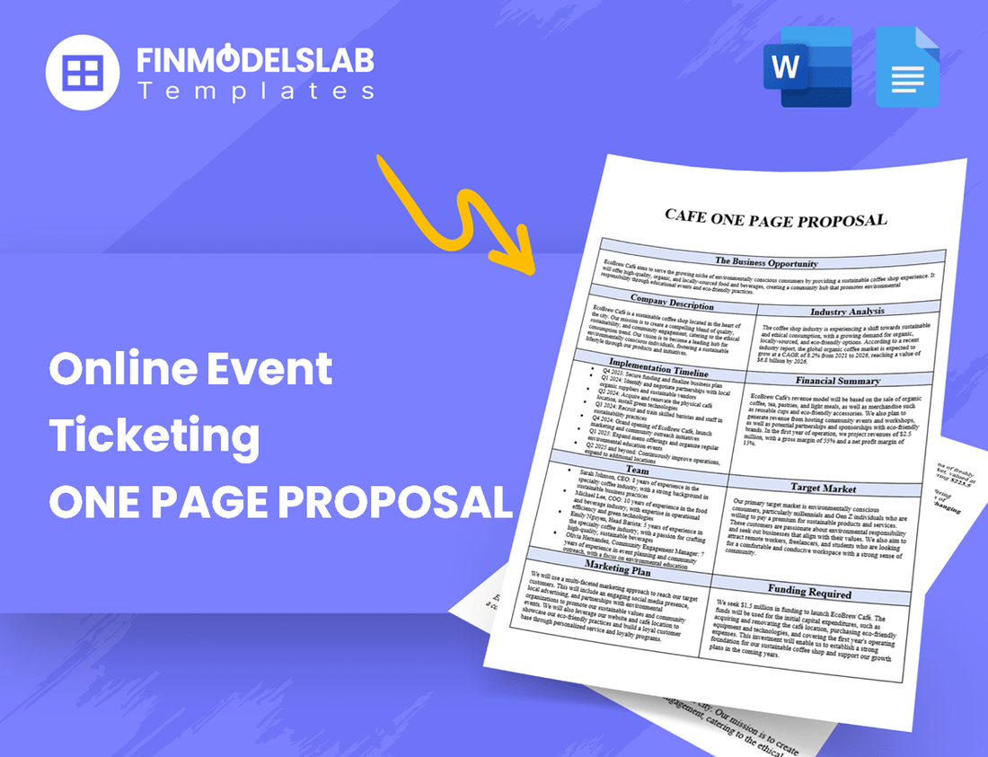 Online Event Ticketing Business Proposal