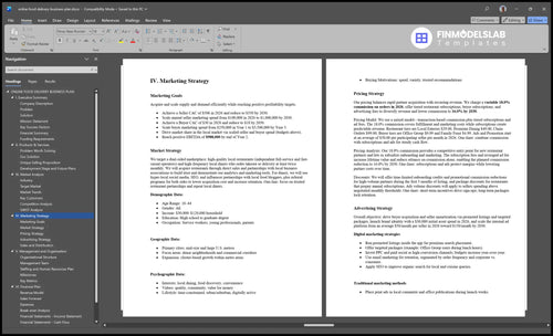 online food delivery business plan marketing plan financialmodelslab