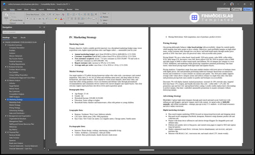 online homeware store business plan marketing plan financialmodelslab