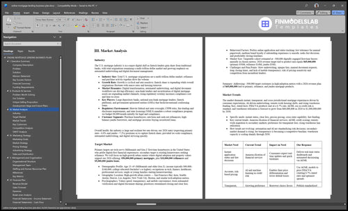 online mortgage lending business plan marketing analysis financialmodelslab