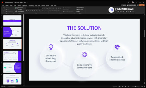 outpatient clinic solution slide financialmodelslab