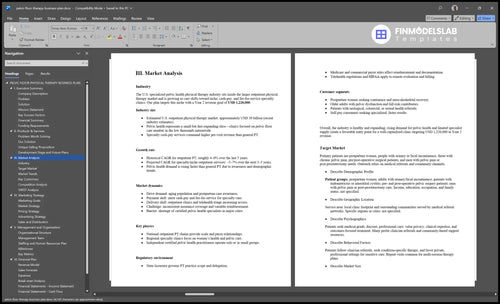 pelvic floor therapy business plan marketing analysis financialmodelslab