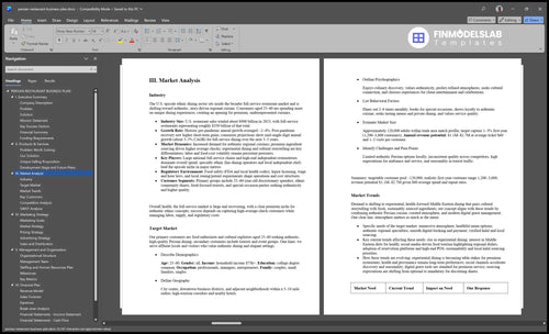 persian restaurant business plan marketing analysis financialmodelslab