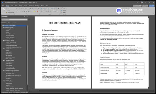 pet sitter business plan executive summary financialmodelslab