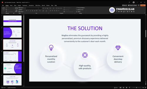 pet subscription box solution slide financialmodelslab