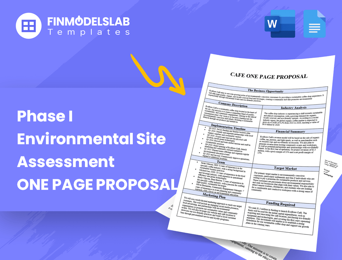 Phase I Environmental Site Assessment Business Proposal